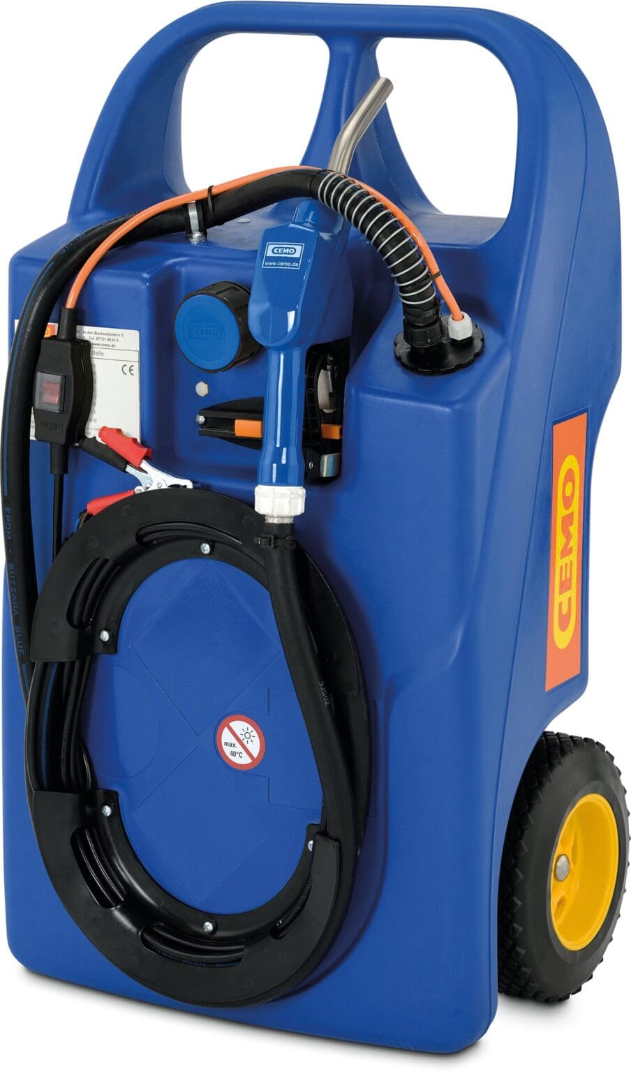 Cemo 100 Litre AdBlue Tank Trolley 18V Pump With CAS Battery Charger